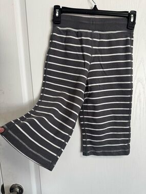 Hanna Andersson Gray and White Striped boys long Shorts